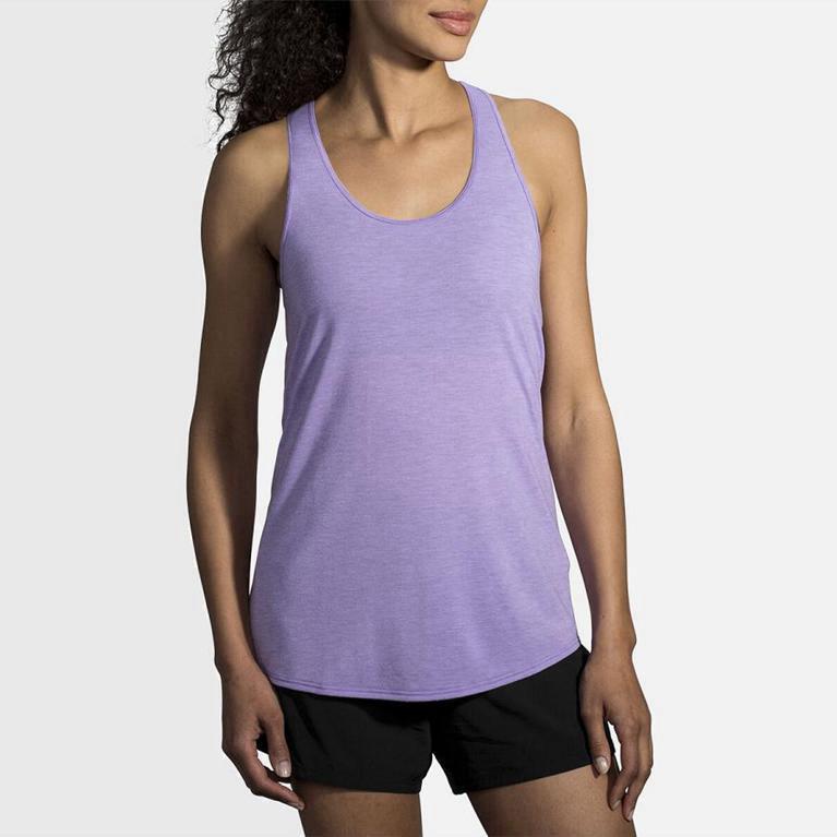 Brooks Distance NZ - Women's Running Tank Top - Purple (85619-HVWJ)